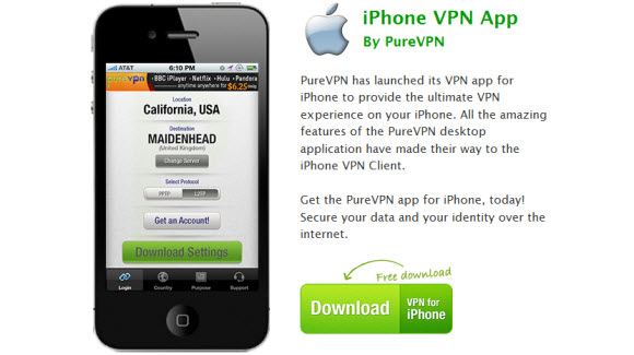 PureVPN iPhone App