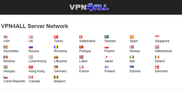 VPN4ALL 30 countries