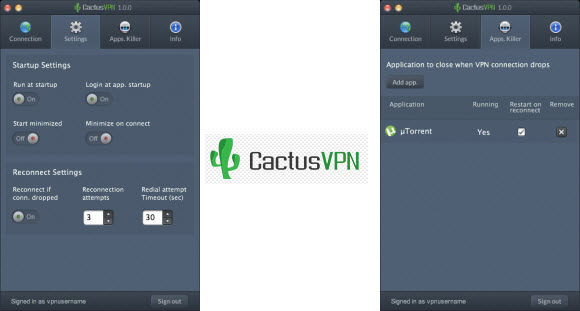 CactusVPN Mac client