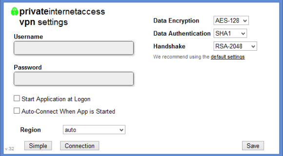 Private Internet Access client beta