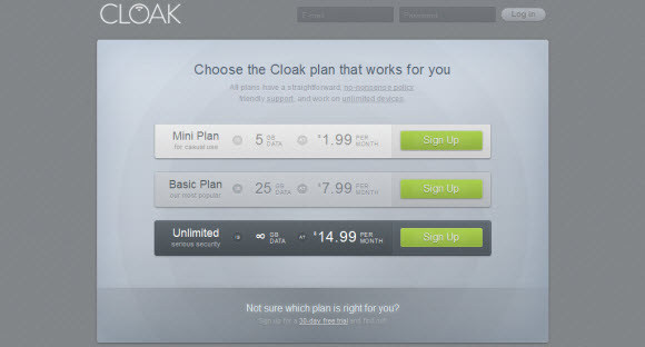 Cloak unlimited VPN