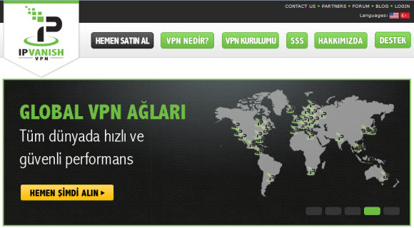 IPVanish Turkish Website