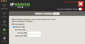 IPVanish Mac settings - DNS