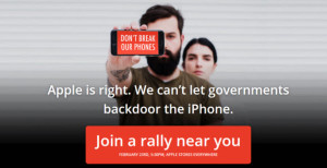 iPhone privacy rally