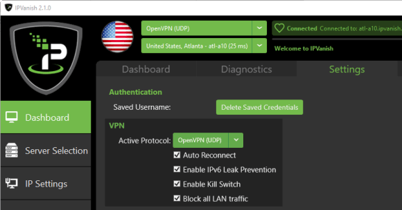 VPN Ip Vanish  Features
