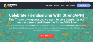 StrongVPN Friendsgiving Promo