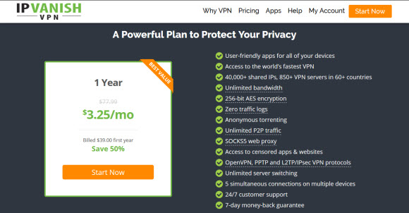 IPVanish Privacy First Sale
