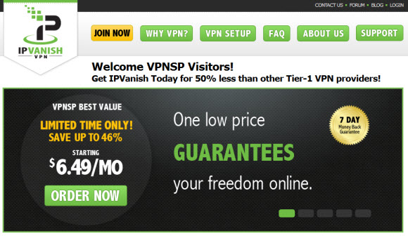IPVanish $6.49 Special