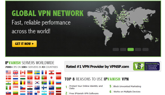 IPVanish offers 7,000 IP addresses
